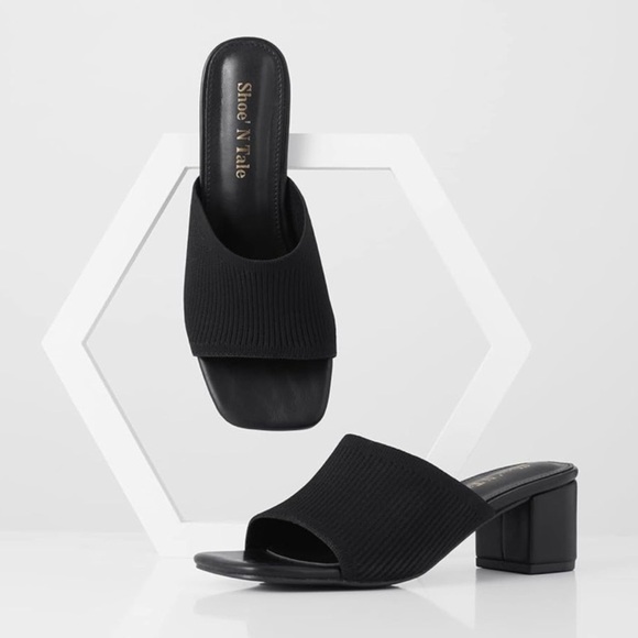 NIB SHOE’N TALE Black Slide Mules - Picture 5 of 8